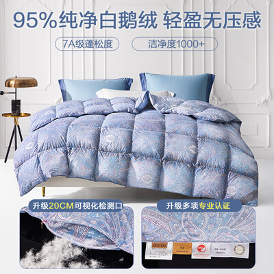 博洋羽绒被怎么样(博洋家纺 亚斯 95白鹅绒冬被 200x230cm 900g羽绒被值得手入吗)