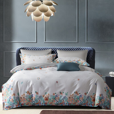 金丝莉（KINTHERI） 轻奢全棉贡缎套件 花叙 1.8m