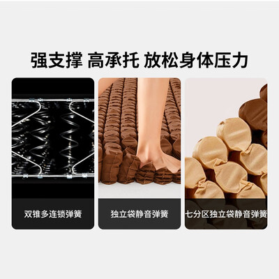 8h乳胶弹簧静音床垫2和1的区别（TSPro 8H黄麻弹簧乳胶床垫1.2*2米弹簧床垫测评看真相）-图片3