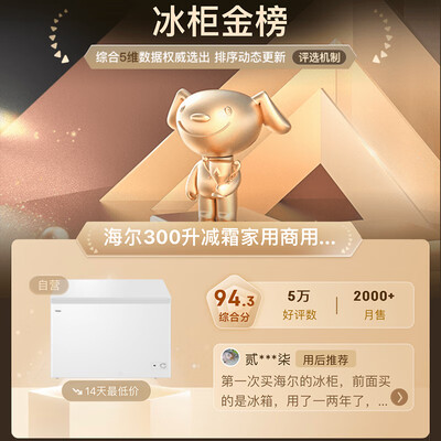 海尔冰柜BC/BD-300GHD300升大容量冷柜冷冻柜质量烂不烂（海尔冷冻柜怎么调温度锁图解）-图片3
