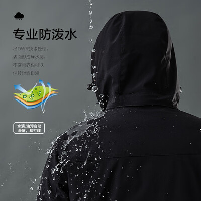 雪中飞羽绒服175幻影黑三防冲锋衣质量烂不烂（雪中飞羽绒服属于什么档次）-图片4