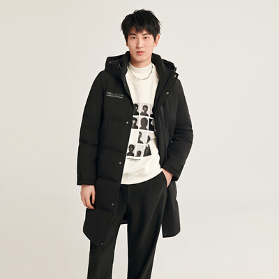 雪中飞男款羽绒服怎么样（雪中飞 8056 男士连帽羽绒服 黑色 舒适休闲男士羽绒服好不好）