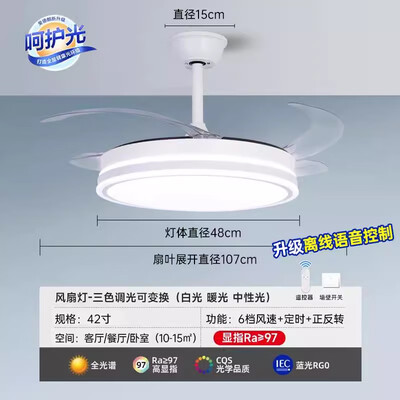 风扇灯吊扇灯好用吗（荣事达42寸隐形风扇灯客厅吊灯体验效果好吗）