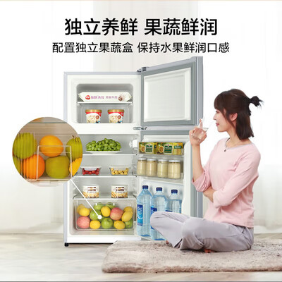 海尔118升双开门小冰箱风冷无霜评测说真相（海尔冰箱怎么调冷藏温度和冷冻温度）-图片5