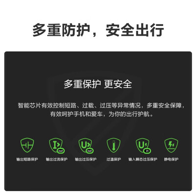 华为原装车载充电器车充头带线版22.5W 双口超级快充