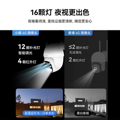 华为智选 小豚当家4G版2.5K室外摄像头家用400万