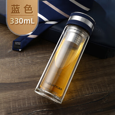 富光 双层玻璃杯商务男士水杯泡茶杯  G1903-SH-330
