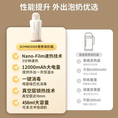 恒温壶调奶器哪个牌子好（SCHNEIDER 无线调奶器 保温壶恒温杯靠谱吗,揭秘内幕）