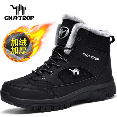 骆驼雪地靴怎么样（领航骆驼冬季加绒雪地靴黑色42男士雪地靴好不好）