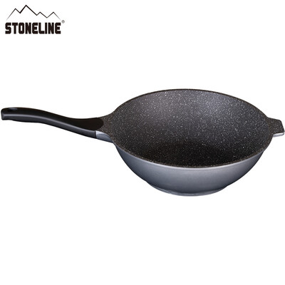 珐琅锅与不粘锅区别(STONELINE不粘炒锅30cm珐琅灰无油烟炒锅是否值得入手)-图片2