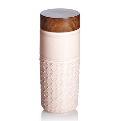 乾唐轩 101元素随身杯（木纹盖）330ml（双层）