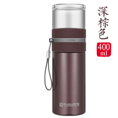 富光 保温杯大容量茶水分离泡茶杯男女不锈钢 S1609-400