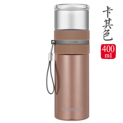 富光 保温杯大容量茶水分离泡茶杯男女不锈钢 S1609-400