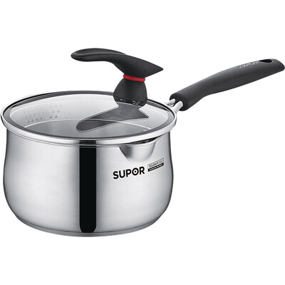 苏泊尔（SUPOR）小红圈不锈钢奶锅·巧立系列 ST18JA1 18cm