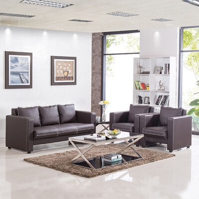 隆旭办公沙发 商务办公室沙发 会客办公沙发茶几组合