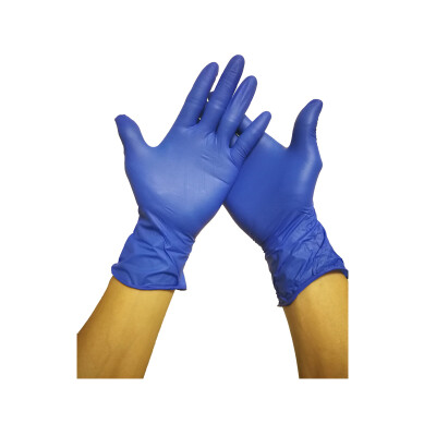 爱马斯（AMMEX）   爱马斯 AEX APFNCD一次性无粉蓝色丁腈橡胶劳保手套麻面 加厚耐用型 耐油耐酸碱医用100只/盒 蓝色