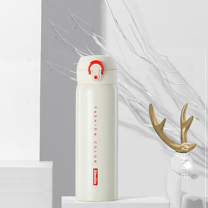 施密特（Simita） 保温杯女男士儿童学生保温水杯316不锈钢大容量车载杯白色500ml