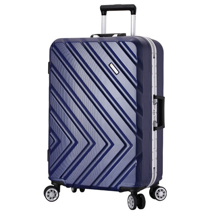 President铝框万向轮拉杆箱男女托运磨砂防刮学生登机行李旅行箱 深蓝色 24英寸