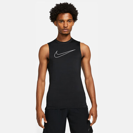 耐克NIKE 男子 秋季 速干 透气 PRO DRI-FIT 短袖 DD1989-010黑色M码
