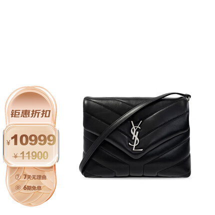 YSL圣罗兰 女士绗缝牛皮单肩斜挎包 黑色 678401 DV706 1000