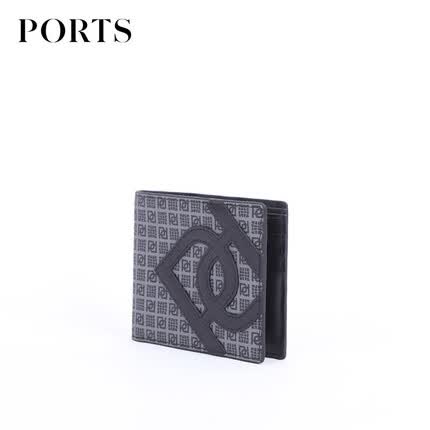 PORTS宝姿男装花LOGO时尚钱包MN9A4123ACPQ03 INK-MONO