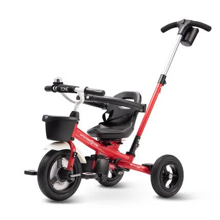 小虎子儿童三轮车脚踏车双向转推骑两用遛娃车宝宝手推车2-6岁童车T150s t150s红色（折叠款）