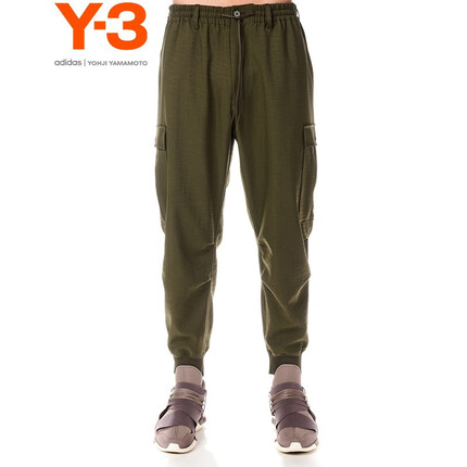 Y-3【商场同款】Y-3 CF CRG PNT新款男士休闲裤宽松工装裤37HT4471 军绿色 XL