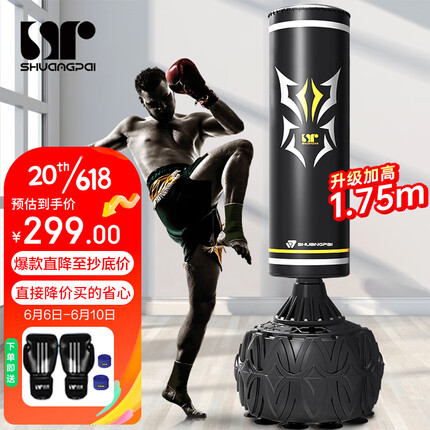 双牌沙袋拳击训练器材拳击靶沙包健身散打武术家用立式吸盘