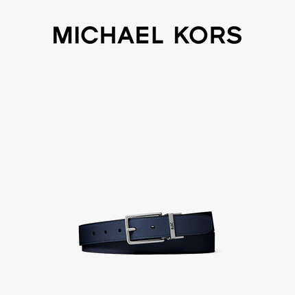 MICHAEL KORS迈克高仕 男士 Logo 标志扣皮带腰带 海军蓝 406 NS