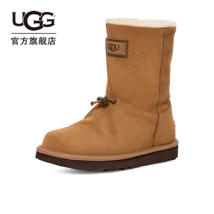 UGG冬季新款女士休闲舒适纯色平底拴扣时尚短靴雪地靴1143938 CHE | 栗色 36