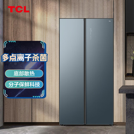 TCL622升风冷对开门双开门冰箱 薄嵌系列 一级能效变频 底部散热 0缝隙嵌入 分子保鲜科技 R622P12-SQ