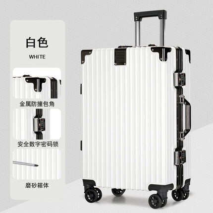 极为行李箱万向轮铝框20英寸拉杆箱男女耐用密码皮箱子登机旅行箱