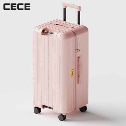 cece2023新款刹车多功能旅行箱大容量托举拉杆箱28英寸男30女行李箱 肉粉色 24英寸(Trunk版多用途大容量)