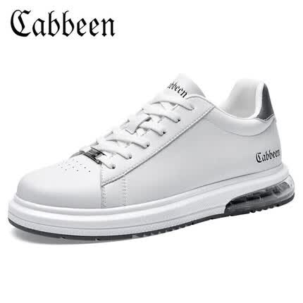 卡宾（CABBEEN）休闲鞋气垫板鞋简约百搭小白鞋男韩版透气男鞋子 白色 41