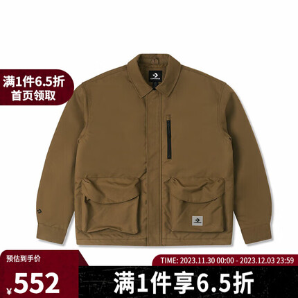 匡威（Converse）yysports 秋季新款男夹棉夹克翻领大口袋外套 10025264-A02 M