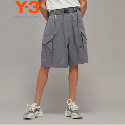 Y-3【商场同款】UTLY SHORTS y3新款短裤男士宽松工装休闲38HZ8858 灰色 M