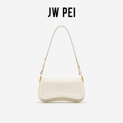 JW PEI布丁包Joy小众设计包包时尚法棍包单肩包斜挎包女士腋下包包1C56 白色