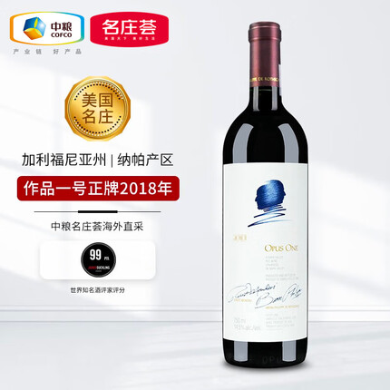 作品一号（Opus One）作品一号干红葡萄酒2018年750ml*1