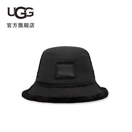 UGG冬季新款女士休闲舒适帽子简约盆帽时尚渔夫帽 22601 BLK | 黑色 S/M