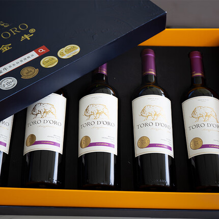 托罗金牛佳美娜干红葡萄酒智利优质系列原装进口红酒750ml红酒礼盒装 整箱装