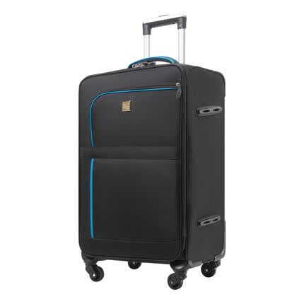 汉旅万向轮行李箱旅行箱男女拉杆箱大容量商务皮箱密码箱包黑色24英寸