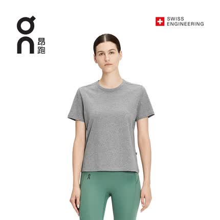 On昂跑 On-T 全天候女款休闲运动T恤 Grey 灰色 M