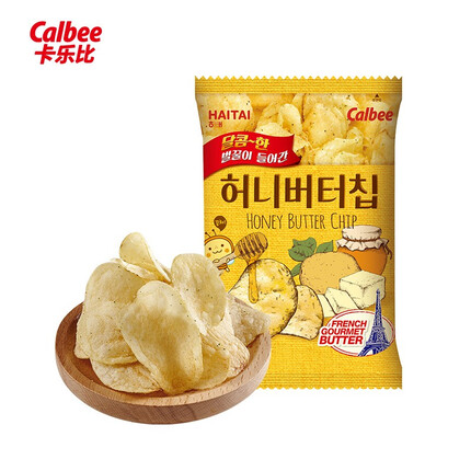 卡乐比（Calbee）【99选10】海太蜂蜜黄油味 奶酪味薯片 韩国原装进口膨化零食 蜂蜜黄油味60g