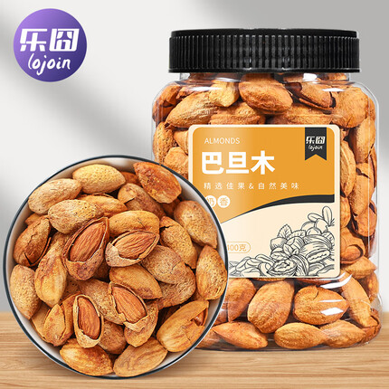 乐囧（LoJoin）新货巴旦木手剥奶香味400g坚果炒货休闲零食大杏仁扁桃仁薄壳干果