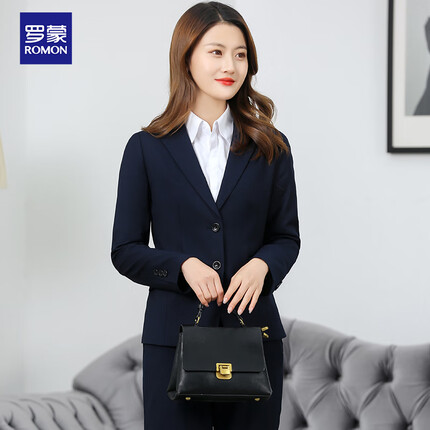 罗蒙 西服套装女士职业装韩版修身单西正装商务ol女式面试工作通勤