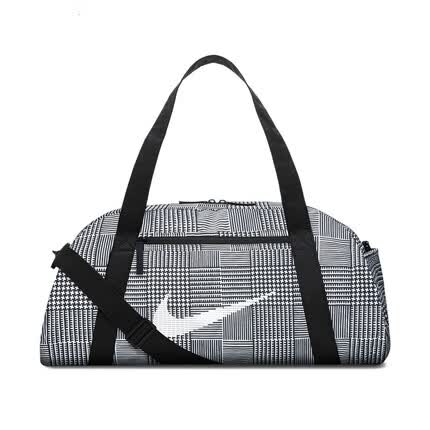 耐克NIKE单肩包女桶包行李包旅行包NIKE休闲包FB2857-133白黑中