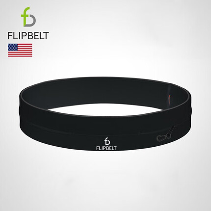 Flipbelt 美国飞比特运动跑步腰包多功能户外腰带男女士健身马拉松装备隐形手机包经典款黑M