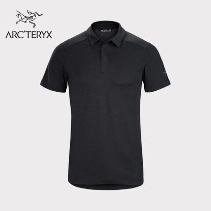 ARC'TERYX始祖鸟 ERIS POLO 轻量透气 男子 短袖Polo衫 Black/黑色 L