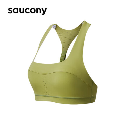 Saucony索康尼专业中强舒适跑步内衣吸湿透气运动胸衣鳄梨绿m
