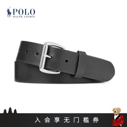 Polo Ralph Lauren 拉夫劳伦男配 经典款植鞣革腰带RL51276 001-黑色 34